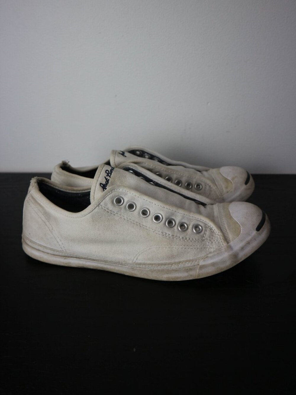 Coverse Jack Purcell White Cotton Canvas Shoes Mens Size 8